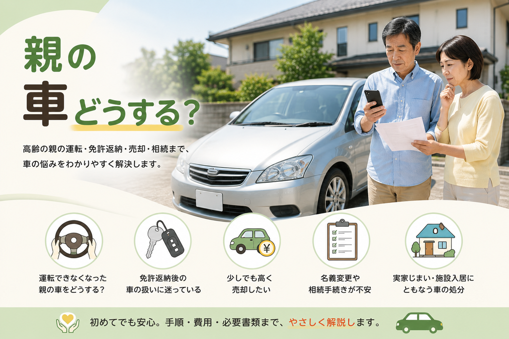 高齢の親の車について考える50代・60代の子ども世代
